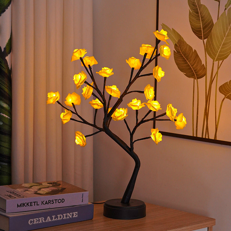 Table Lamp Flower Tree Rose Lamps