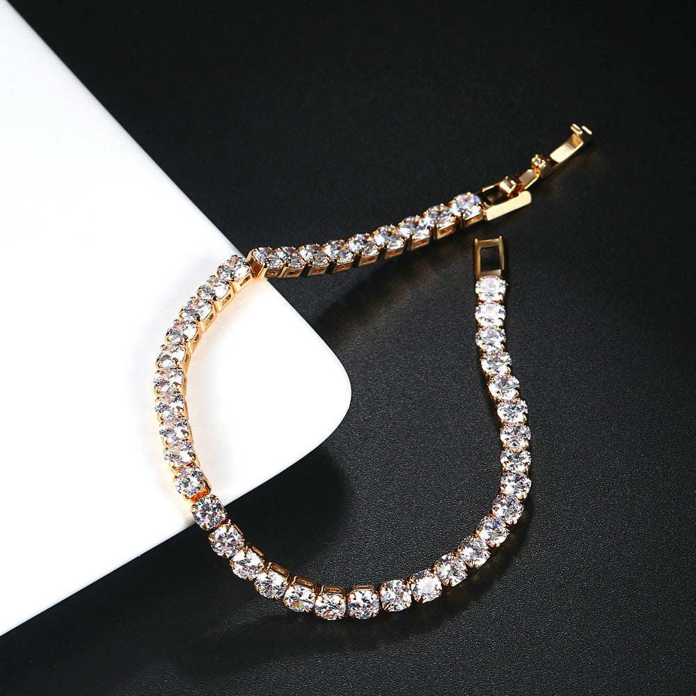 Zircon Bracelet Single Row