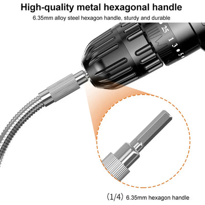 Flexible Drill Bit Extension Flex Shaft Metal for Electric Screwdriver Adapter Holder Connect Link Multitul Hex Shank Magnetic