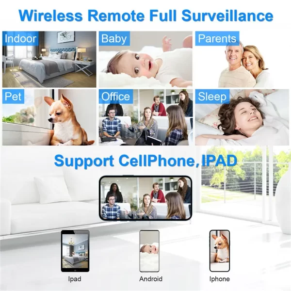 US.EU 4K HD WIFI Clock Camera 166degree Camera Micro Cam IR Night View Alarm Camcorder Digital Watch Video Mini DVR Oculta - Image 5