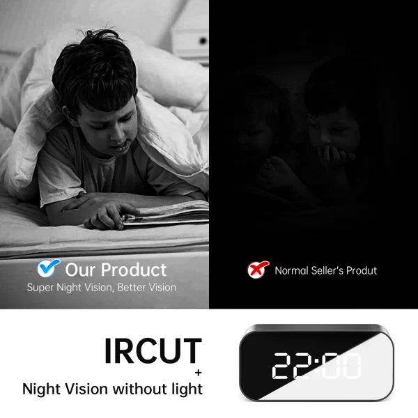 US.EU 4K HD WIFI Clock Camera 166degree Camera Micro Cam IR Night View Alarm Camcorder Digital Watch Video Mini DVR Oculta - Image 3