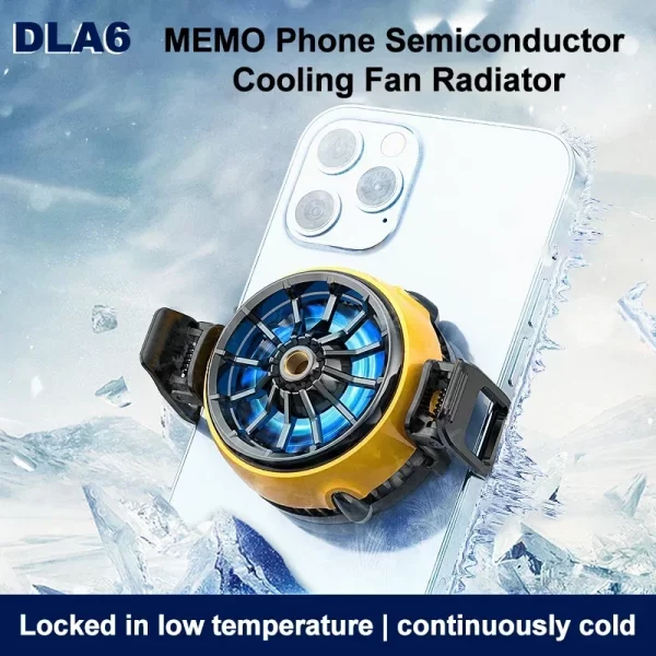 MEMO CX04 Magnetic Phone Cooler DLA6 Back Clip Live Streaming Radiator Typec Semiconductor Cooling Fan Cool Heat Sink for IPhone - Image 2