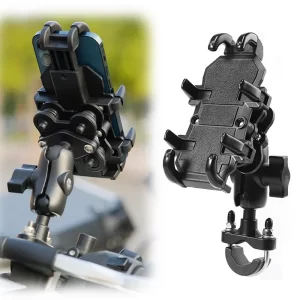 Motorcycle Phone Holder Aluminum Handlebar Shock