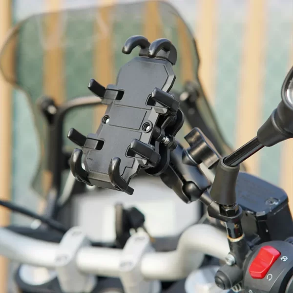 Motorcycle Phone Holder Aluminum Handlebar Shock - Image 3