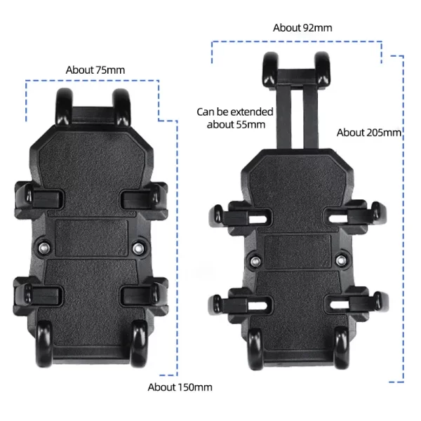 Motorcycle Phone Holder Aluminum Handlebar Shock - Image 2