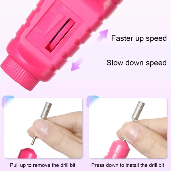 LINMANDA 6 In 1 Electric Nail Drills Kit - Image 3