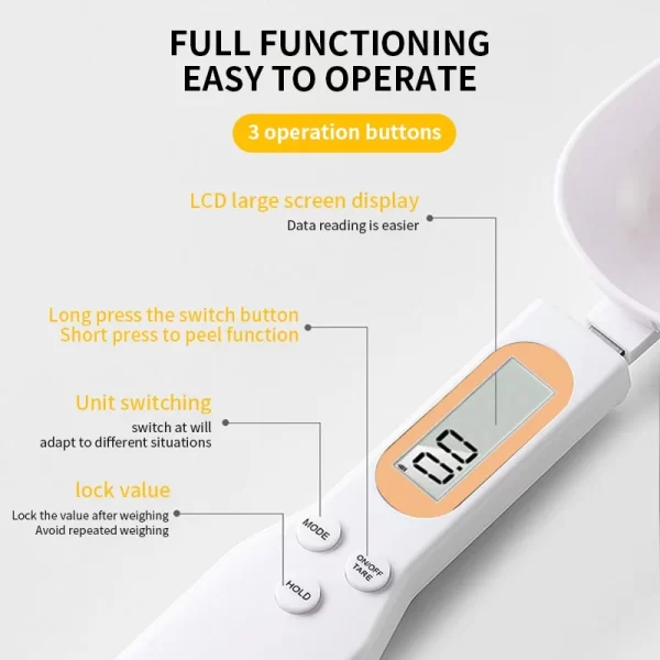 Mini Spoon Scale Digital Kitchen Scale Electronic LCD - Image 2