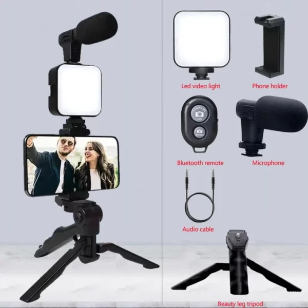 Smartphone Vlogging Kit With Tripod - Image 6