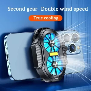 Phone Cooler 600mAh Dual Fan Rechargeable