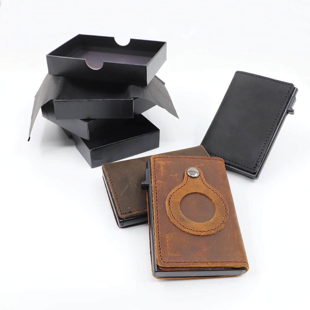 ApexVault - Minimalist Smart Wallet with AirTag Pocket